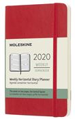 Agenda 2020 Semainier Horizontal Poche Rouge Souple