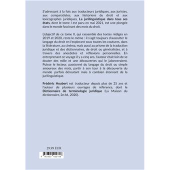 La jurilinguistique dans tous ses états