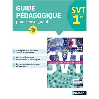 Sciences de la vie et de la terre 1re - Livre du professeur 2019