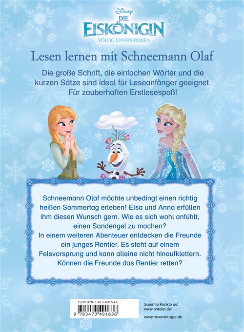 DISNEY DIE EISKONIGIN : OLAFS BEST ABENTEUER FUR ERSTLESER