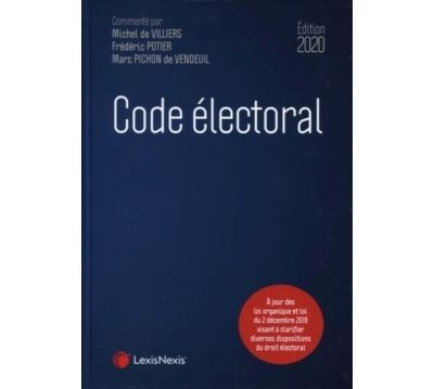 Code electoral 2020 - Marc Pichon de Vendeuil - relié