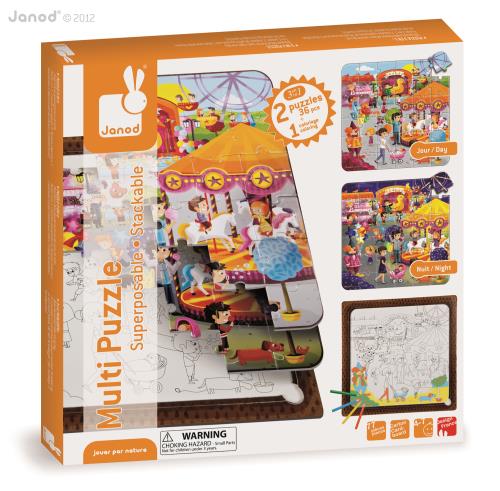 Multi Puzzle Janod Fête Foraine État correct - Janod reconditionné disponible sur Fnac