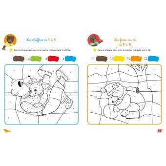 Mon cahier de coloriages magiques avec Petit Ours Brun - MS chiffres