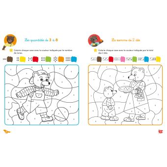 Mon cahier de coloriages magiques avec Petit Ours Brun - MS chiffres