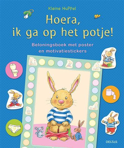 Kleine Huppel Hoera, ik ga op het potje! (poster + motivatiestickers)
