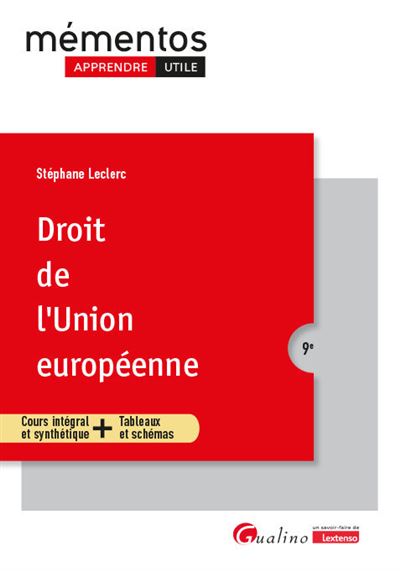 Droit de l'Union européenne - Stéphane Leclerc - broché