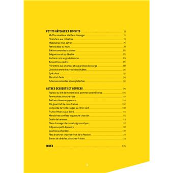 Desserts et goûters aux sucres naturels