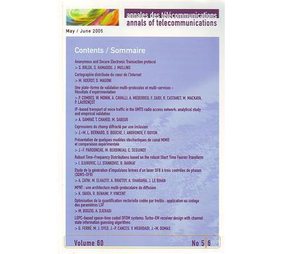 Annales des telecommunications vol. 60 n. 5-6 may/june 2005