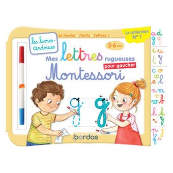 Les livres-ardoises - Mes lettres rugueuses Montessori pour gaucher