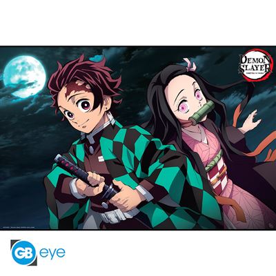 Poster Demon Slayer Groupe Roulé Filmé