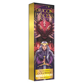 Marque-pages à colorier romantasy - Dragon Princess