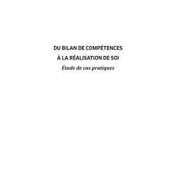 Du bilan de compétences à la réalisation de soi
