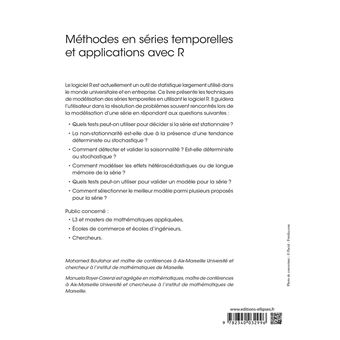 Méthodes en séries temporelles et applications avec R