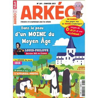Arkéo Junior N°269 Dans la peau d'un moine au Moyen-âge - janvier 2019