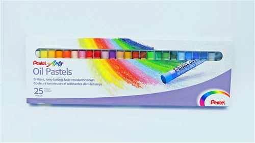 Boîte de 25 pastels à l'huile Pentel arts