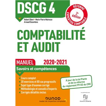 DSCG 4 Comptabilité et audit - Manuel - 2020-2021