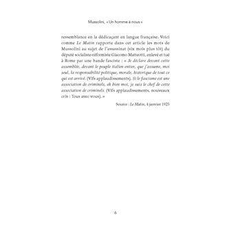 Mussolini, "Un homme à nous"