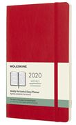 Agenda 2020 Semainier Horizontal Grand Format Rouge Souple