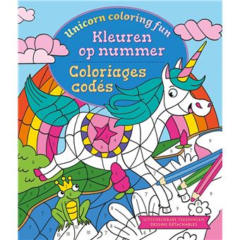 Unicorn coloring fun - coloriages codés