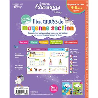 Disney - Les grands classiques - Mon année de Moyenne Section (4-5 ans)