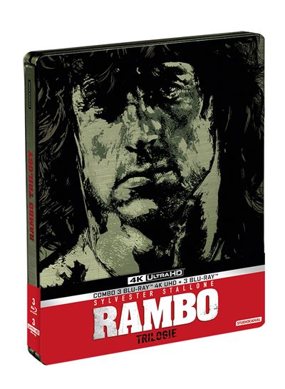 Coffret Rambo La Trilogie Steelbook Edition Limitée Blu-ray 4K Ultra-HD