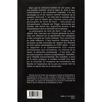 La philosophie du droit de Kant