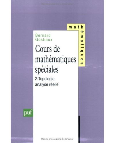 Maths speciales,2:topologie analyse reelle cours