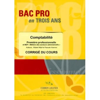 Bac Pro - Comptabilité - Corrigé Du Cours Première Professionnelle Et ...