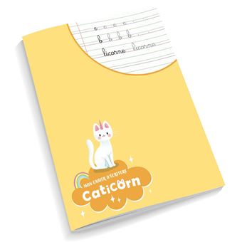 Petit cahier d'écriture - caticorn