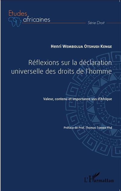 Réflexions sur la déclaration universelle des droits de l'homme