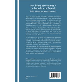 La bonne gouvernance au Rwanda et au Burundi
