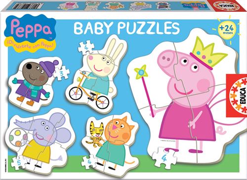 Educa Borras Multicolore Puzzle Enfant Peppa Pig 24 Pièces
