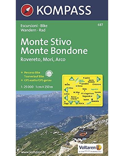 Monte stivo - bondone - rovereto - mori - arco 1 : 25 000