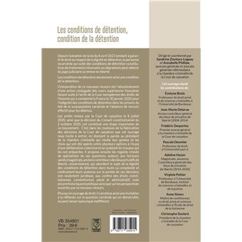 Les conditions de detention condition de la detention