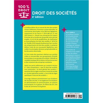 Droit des sociétés - 6e édition