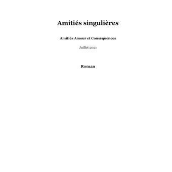 Amitiés singulières