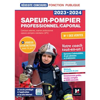 Reussite Concours Sapeur Pompier Professionnel Caporal 2021 2022 Tout En Un Dernier Livre De Joel Francois Precommande Date De Sortie Fnac