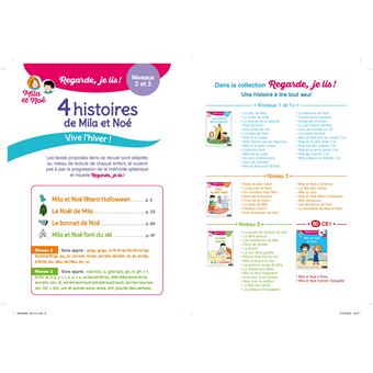 Regarde je lis ! 4 histoires de Mila et Noé - Vive l'hiver ! Niveau 2 et 3