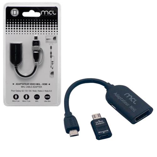 Câble adaptateur Micro USB MHL à HDMI d'axGear pour tablette