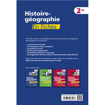 Histoire-géographie en fiches - Seconde