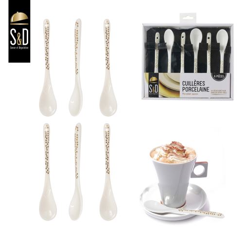 Lot de 6 cuillères à pois Saveur et Dégustation Expresso M12