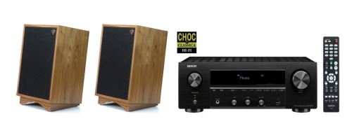 Enceinte colonne Klipsch Heresy III Walnut Vendue par paire + Amplificateur Denon DRA-800H Black