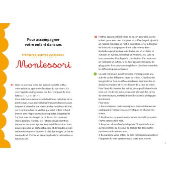 Premières lectures autonomes Montessori Niveau 3 - Mia adopte un chien