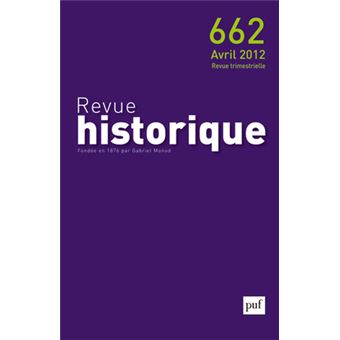Revue historique 2012