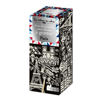 Frise décorative autocollante à gratter Paris