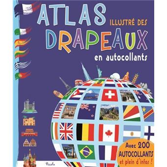Atlas illustré des drapeaux en autocollants