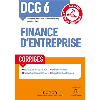 DCG 6 Finance d'entreprise - Corrigés