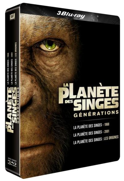 Coffret La Planète des singes 3 Films Steelbook Edition Limitée Blu-ray
