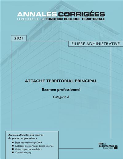 Attaché territorial principal 2021 Examen professionnel -  Centre Interdepartemental - broché