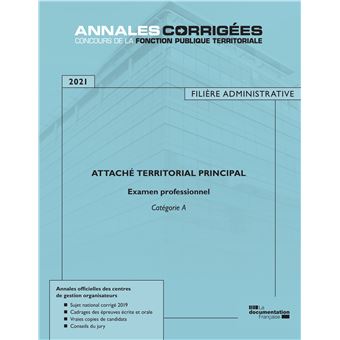 Attaché territorial principal 2021 Examen professionnel